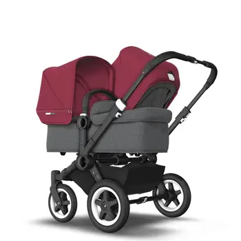 

Bugaboo baby stroller 2 in 1 for погодок donkey 2 duo Black/Grey Melange