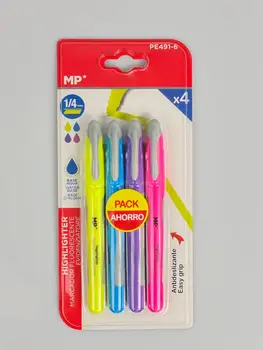

Fluoscent markers and pastries-case with 4 colors