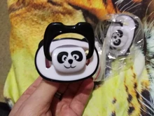 Chupete Dummy de Panda para pezón de bebé, chupete de silicona de grado alimenticio de PP, pezones de ortodoncia para niño pequeño con anillo, mordedor para bebé