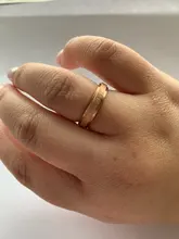 Letdiffy-Anillos sencillos de acero inoxidable para mujer, sortijas femeninas de oro rosa para parejas, regalos de compromiso para hombre