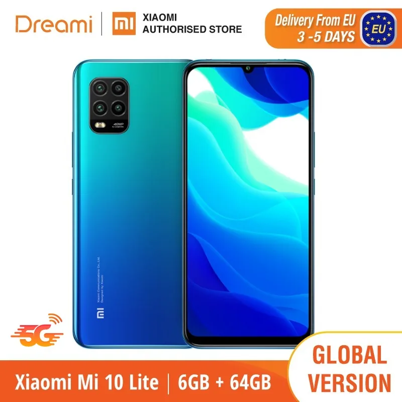 Глобальная версия Xiaomi Mi 10 Lite 6 Гб RAM 64 ROM 5G (абсолютно новый и герметичный) mi10lite lite