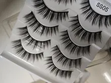 SEXYSHEEP-pestañas postizas de visón 3D, 5 pares, gruesas, naturales, hechas a mano, suaves, maquillaje, extensión de pestañas