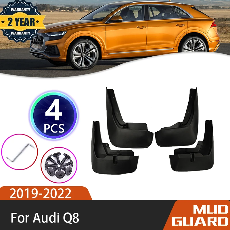 

4 Piece Set of Car Fender For Audi Q8 2019~2022 2020 2021 Fender Splash Fender Automobile Trim Panel Car Accessories