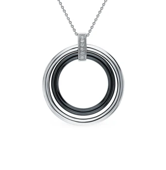 

Silver Pendant with ceramics and cubic zirconia sunlight sample 925