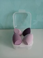 4/1pc maquillaje licuadora Puff cosmético de maquillaje esponja con caja de almacenamiento de la Fundación esponja para polvo herramienta de la belleza de las mujeres Accesorios