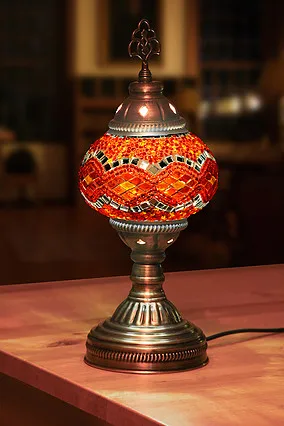 

Red Color Turkish Handmade mosaic table lamps, mosaic chandelier