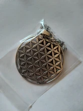 1PC De la flor De la vida budista collar largo cadena semilla De la vida Geometría Sagrada Fleur De Vie De Yoga collar Namasté