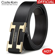

Castle Korin Genuine Leather Belt Men Luxury Brand Designer Fashion Top Quality Belts For Men Strap Male Automatic Buckle Belt