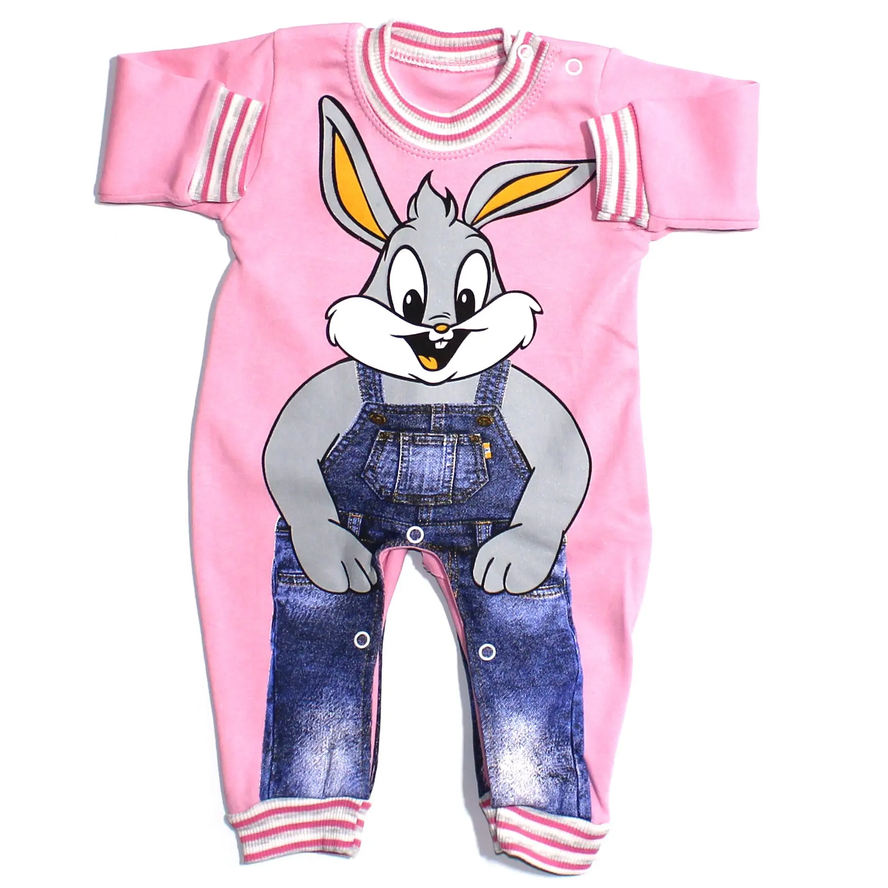 

Bugs Bunny Pattern Pink Girl Baby Jumpsuit