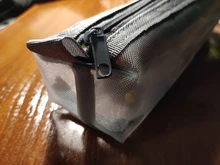 Estuche de malla transparente Kawaii para lápices, bolsa de gran capacidad, almacenamiento bonito, para útiles escolares para estudiantes, papelería de Corea