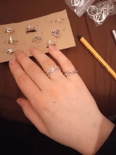 Tocona, conjunto de anillos con corona tallada, corazón rosa, flor de Elefante dorado antigua Bohemia, anillo para dedo nudillo Midi, joyería para mujer