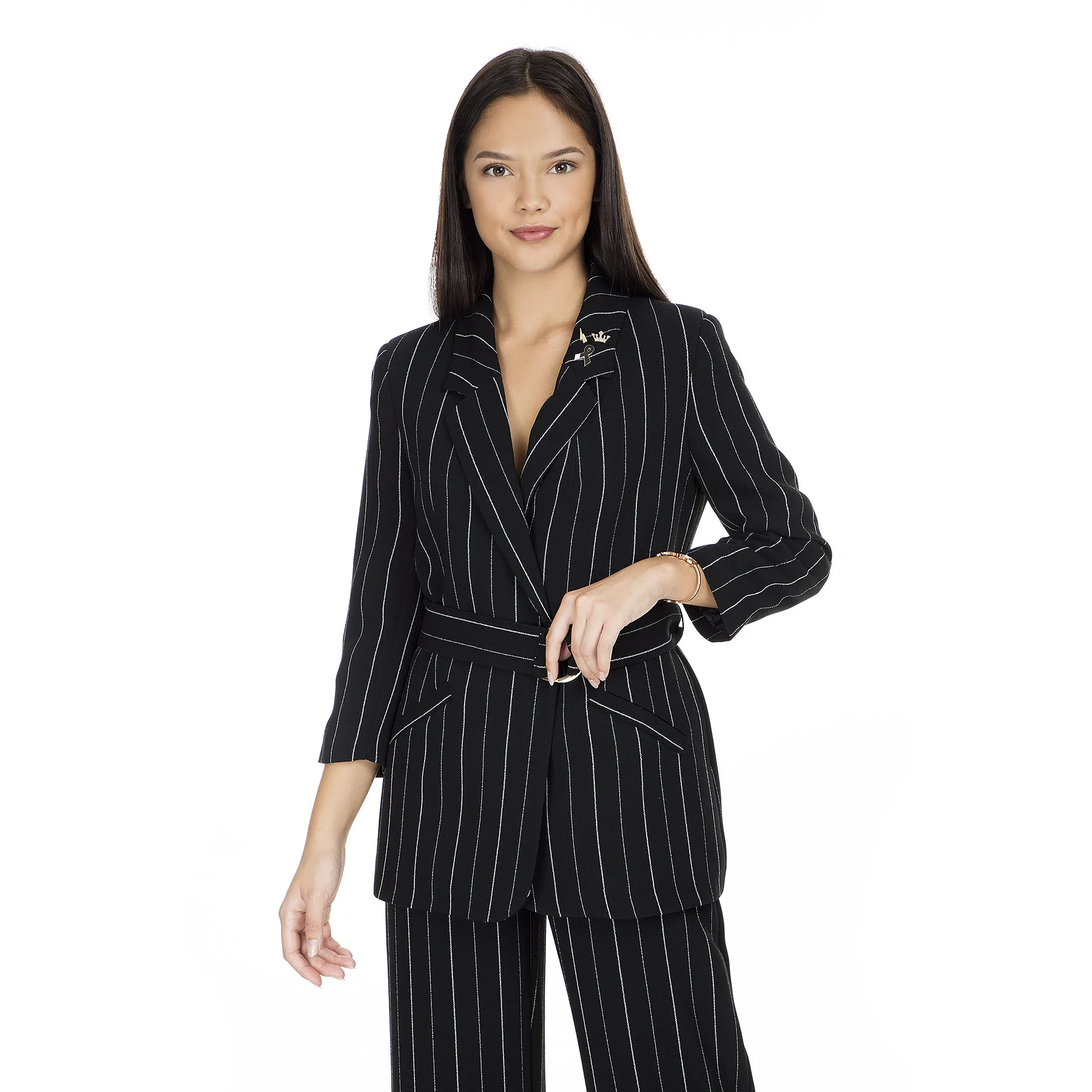 

Via Dante Striped Jacket WOMEN JACKET 04690378VD