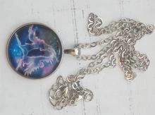 Colgante de cúpula de cristal con 12 signos del zodiaco para mujer, collar con constelaciones, joyería de moda para mujer, Cáncer de Virgo, Aries, Gemini, regalo de cumpleaños