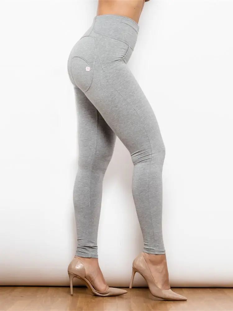 Shascullfites Melody Scrunch Booty Leggings High Waist Push Up Leggings Grey Women Sportwear Yoga Pants Pencil Pants