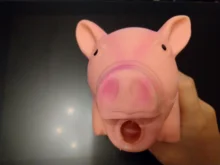 1Pc Cute Rubber Sound Pig Grunting Squeak Latex Pet Chew Toys for Dog Squeaker Chew Training