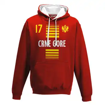 

Hood Sweatshirt Two-Color National Sports Montenegro 17 Sports Football Europe Eagle 1 S