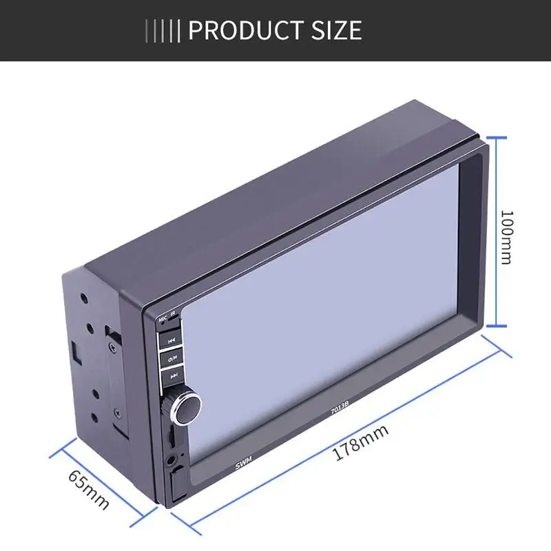 7013B Автомагнитола 2 din автомагнитола " HD Bluetooth Автомагнитола 2DIN сенсорный экран Автомагнитола MP5 мультимедийный плеер Carplay авто
