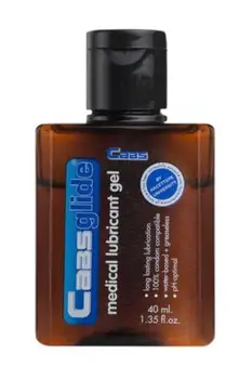 

CabsGlide Medical Cabs Glide Lubricating Gel 40ML It is 100% condom compatible. It is water based and does not contain oil.
