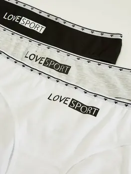 

Slogan Printed Classic Panties 3'Lü