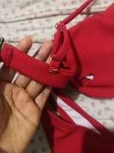 Conjunto de Bikini brasileño sin relleno para mujer, bañador Sexy de estilo vendaje de 4 colores, triangular, envío directo