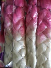 Miss Rola-soporte para extensiones de cabello, 100g, 24 pulgadas, tamaño gigante sintético, BraidsPink, fibra ombré, verde, amarillo, alta temperatura, venta al por mayor