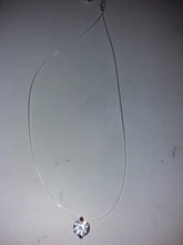 Colgantes redondos de circón AAA para mujer, collar de hilo de pescar transparente Invisible, gargantilla de Metal, Color dorado y plateado