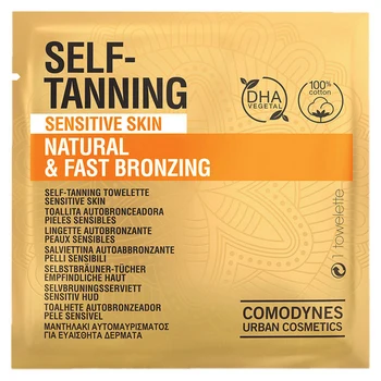

Self-bronzing towelettes Natural & Fast Bronzing Sensitive Skin Comodynes (8 uds)