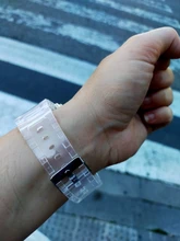 Reloj de moda para hombre y mujer, cronógrafos deportivos digitales transparentes e informales, de pulsera, de regalo para enamorados