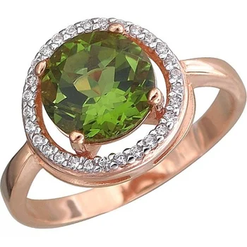 

Esthete ring with sultanite and cubic zirconia with gilding