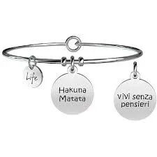 

KIDULT-316L STAINLESS STEEL BRACELET AND PENDANT WITH LETTERING "LIVE WITHOUT THOUGHTS" COD 731248 PHILOSOPHY