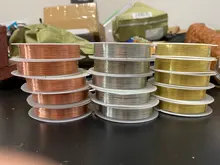 Colorfast-Cable de cobre para pulsera y collar DIY Beading, joyería de alambre dorado, plateado o rosa, 0,2 a 1 mm, fabricación de manualidades