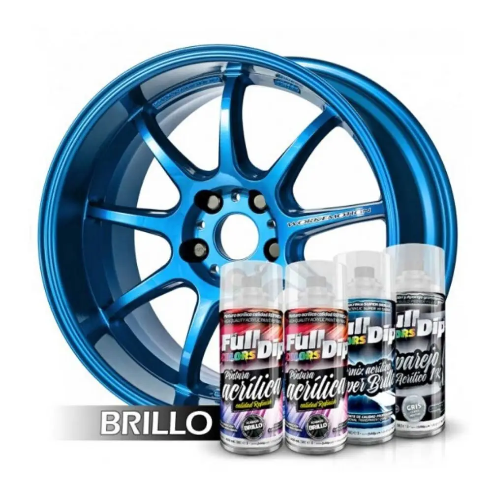 AutoFullCar - Pack 3 Full Dip 2 Spray Negro + 1 Spray Barniz Brillo DE  Acabado Resistente : : Coche y moto