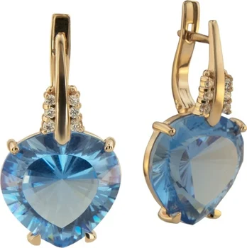 

Aloris earrings with Topaz and cubic zirconia in red gold