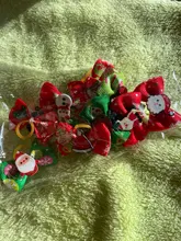 Bows Dog Hair-Bow Grooming Christmas-Dog Elastic-Rubber Cat Pet 10pcs 