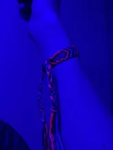 Pulsera trenzada de estilo étnico Retro bohemio, colorida, fluorescente, hecha a mano, cordón trenzado Multicolor