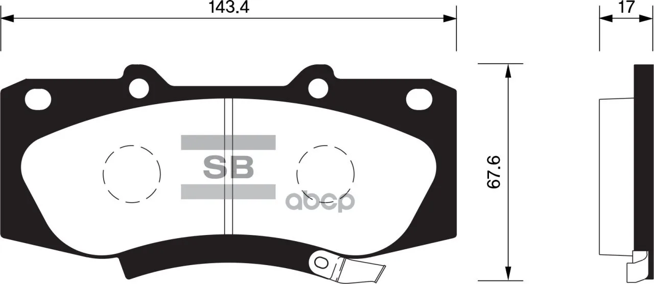 Колодки Тормозные Toyota Hilux 05- Передние Sangsin Brake Sp1484 Sangsin brake арт. SP1484