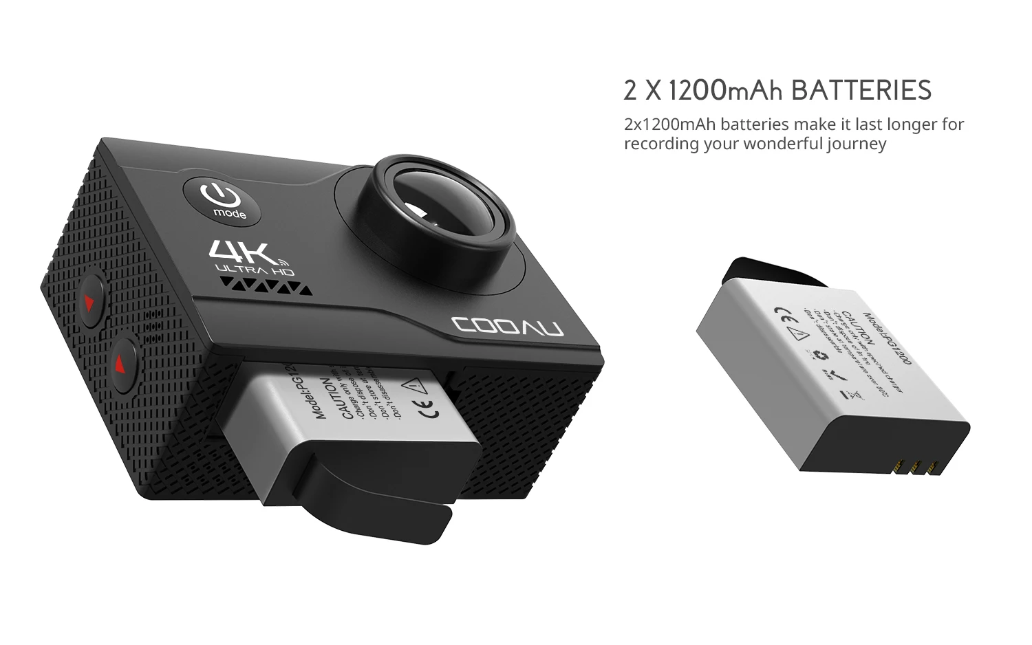 COOAU SPC06 Action Camera Ultra HD 4K / 60fps WiFi
