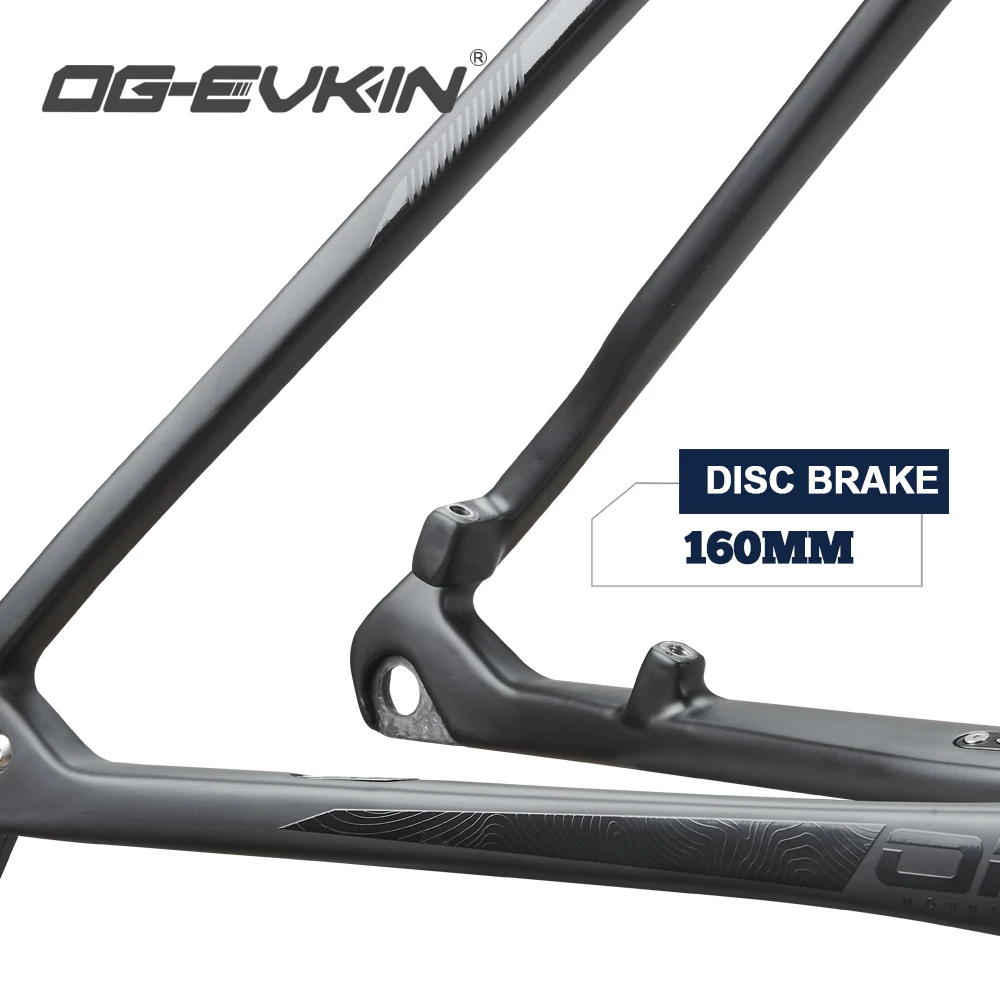 Bicycle Frame OG-EVKIN CF054 Carbon MTB 29 Disc Brake 160mm Boost 12X148mm Axle Hardtail BSA73 Tapered Headtube 28.6mm