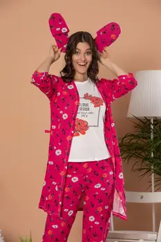 

STRAWBERRY Women 5'Li Dressing Gown Pajamas Suit