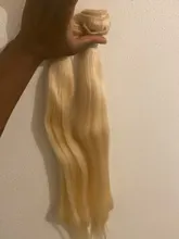 Vallbest-mechones de cabello liso 613 rubio con cierre, extensiones de cabello humano mechones malasio con cierre de encaje, pelo Remy para bebé