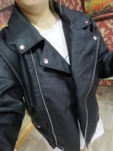 Women's Wild-Jacket Turn-Down-Collar Spring Zipper Black Fashion EAM High-Quality Loose