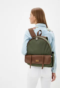 

Backpack of экокожи/OUTFIT/black floral print