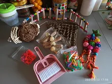 Aves loros de juguete, percha de pie para Columpio de periquito y accesorios, producto de cacatúa, campana de césped de madera Natural, vogel speelgoed