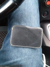 Tarjetero de cuero de negocios para hombre, billetera delgada con bloqueo, monedero, tarjetero