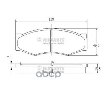 Колодки Тормозные Nissan Bluebird/Serena 1.6-2.0 86- Передние Nipparts J3601011 Nipparts арт. J3601011