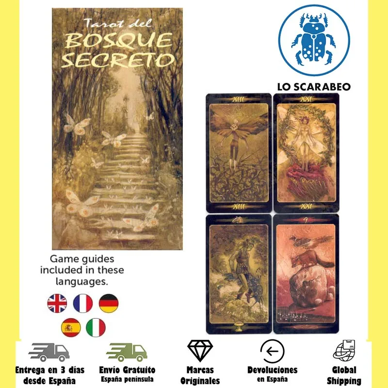 The Secret Forest Tarot deck, featuring nature-inspired artwork for esoteric readings
