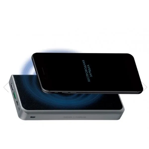 Interstep Внешний акб PB10Qi 10000мАч быстр заряд QCQi PD TypeC+8pin