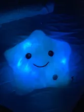 34CM Creative Toy Luminous Pillow Soft Stuffed Plush Glowing Colorful Stars Cushion Led