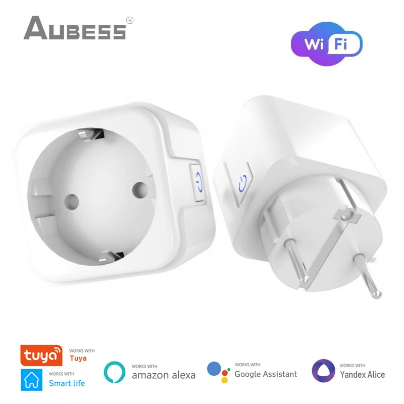 AUBESS 16A EU WiFi Smart Plug con Monitor di alimentazione presa Wireless  WiFi funziona con Alexa Google Home Alice Tuya Smart Life|Presa elettrica  smart| - AliExpress