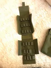 Bolsa de carcasa de munición táctica, 25 balas, calibre 12, riñonera Molle, soporte para pistola de tiro, Cartucho para Rifle, accesorios de caza